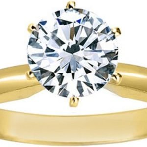 1-2 Carat Round Cut Natural Diamond Solitaire Engagement Ring 14K Rose Gold 6 Prong (K-L, I2) Very Good Cut