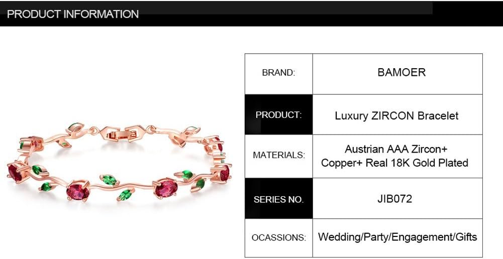 FEDONA 18k Yellow Gold-Plated Sterling Silver Diamond Accent Two-Tone Gemstone Tennis Bracelet Diamond Bangle Bracelet Colorful - Image 4