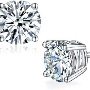 Moissanite Stud Earrings for Women,Sterling Silver 925 Earrings Jewelry Engagement Gifts for Women Men