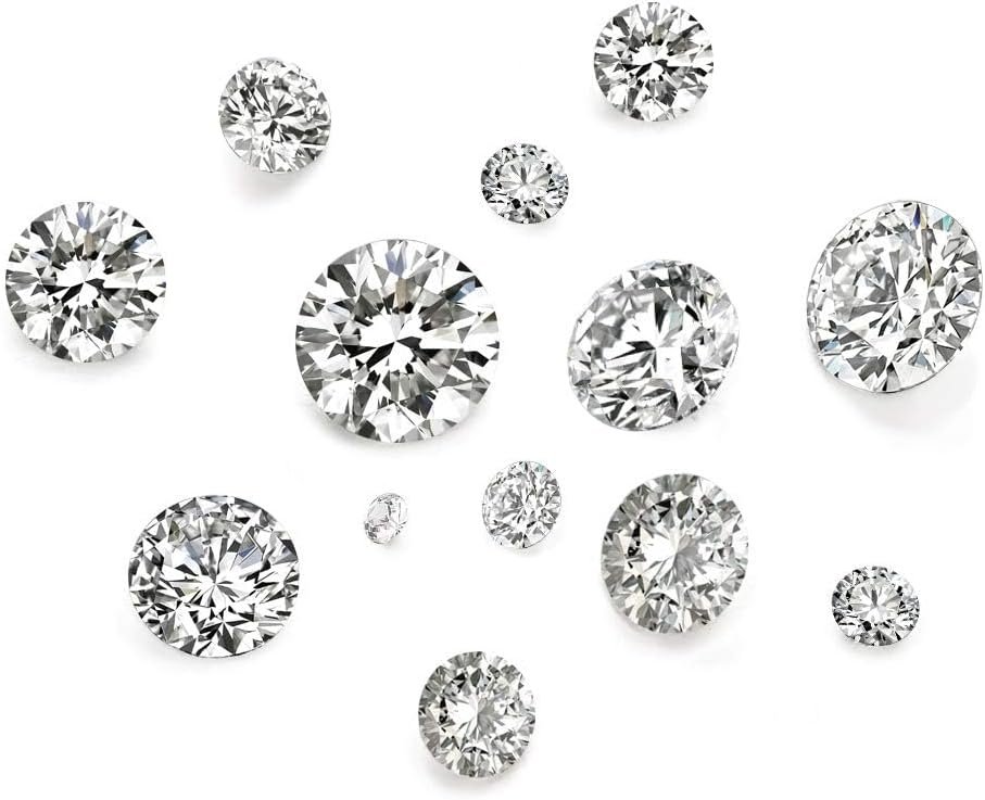 Fashewelry 50Pcs Tiny Cubic Zirconia Faceted Rhinestone Cabochons 1mm 2mm 3mm 4mm 5mm Clear Pointed Back Crystal Diamante Gems for Nail Art Craft Replacing Jewelry