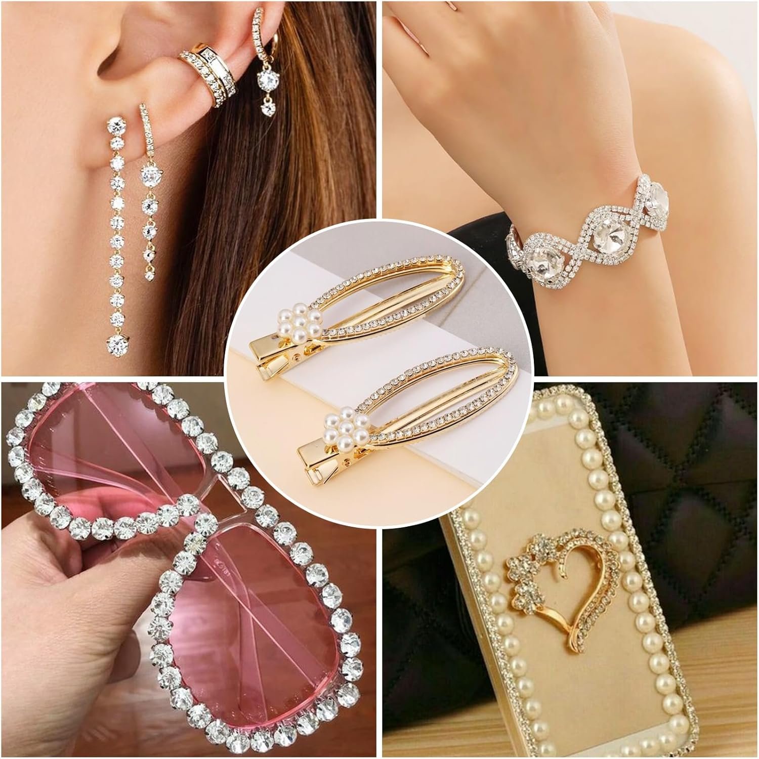 Fashewelry 50Pcs Tiny Cubic Zirconia Faceted Rhinestone Cabochons 1mm 2mm 3mm 4mm 5mm Clear Pointed Back Crystal Diamante Gems for Nail Art Craft Replacing Jewelry - Image 2