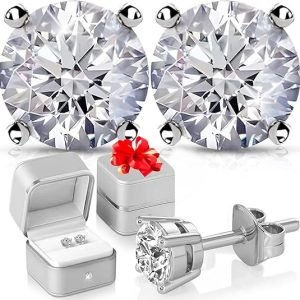 IGI Certified 0.5 to 1 Carat Lab Grown Diamond Stud Earrings for Women And Men In Platinum Or Gold G-H SI Anniversary Jewelry Birthday Christmas Gifts