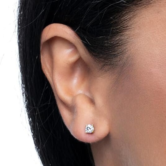 Amazon Essentials 0.25 to 1 Carat IGI Certified Solitaire Lab Grown Diamond Stud 14k Gold 4 Prong Round Cut Earrings (G-H Color VS1-VS2 Clarity) - Image 3