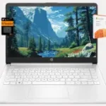 HP 14" Ultra Light Laptop for Student & Home (Intel Quad-Core N4120, 4GB RAM, 128GB(64GB + 64GB SD), 1-Year Office 365) 11-Hr Long Battery Life, Webcam, WiFi, Win 11 Home in S Mode - Snow White