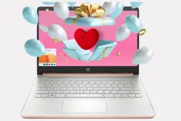 HP Essential Laptop, 14" HD Display, Intel Celeron N4120, 16GB RAM, 64GB eMMC, Webcam, HDMI, Wi-Fi, RJ-45, 1 Year Office 365, Windows 11 Home, Rose Gold