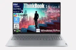 Lenovo ThinkBook 16 Gen 8 Business AI PC Laptop Computer, 16" FHD+, Intel 16-Core Ultra 7 255H (Beat i7-13900H), 32GB DDR5 RAM, 1TB PCIe SSD, WiFi 6E, Bluetooth 5.3, Fingerprint Reader, Windows 11 Pro