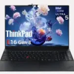 Lenovo ThinkPad E16 Laptop Computer for Business, Intel Ultra 5 225H (up to 4.9 GHz), 16GB DDR5 & 512GB PCIe SSD, Triple 4K Display Output, Fingerprint Reader, Windows 11 Pro, Carbon Black