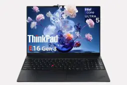 Lenovo ThinkPad E16 Laptop Computer for Business, Intel Ultra 5 225H (up to 4.9 GHz), 16GB DDR5 & 512GB PCIe SSD, Triple 4K Display Output, Fingerprint Reader, Windows 11 Pro, Carbon Black