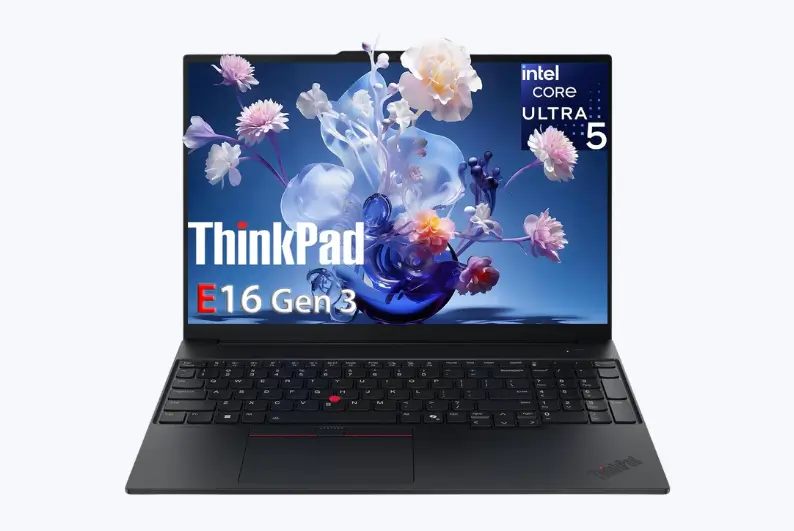 Lenovo ThinkPad E16 Laptop Computer for Business, Intel Ultra 5 225H (up to 4.9 GHz), 16GB DDR5 & 1TB PCIe SSD, Triple 4K Display Output, Fingerprint Reader, Windows 11 Pro, Carbon Black