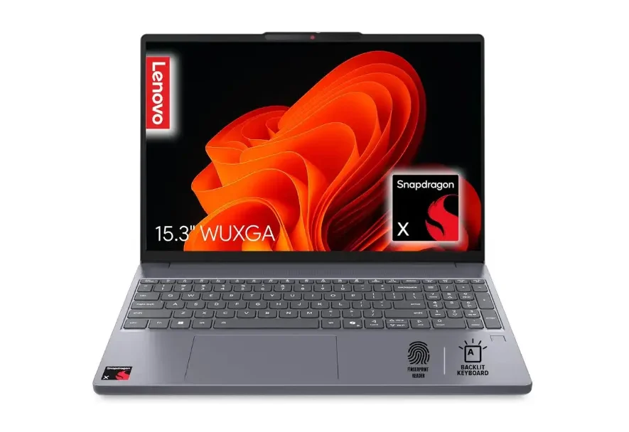 Lenovo IdeaPad Slim 3X - 15.3” WUXGA Touchscreen Laptop - Snapdragon X 8-Core - 16GB DDR5 RAM - 1TB Storage (512GB SSD and 512GB External) - Backlit Keyboard - Fingerprint Reader - Office 365 for Web