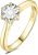 JewelryPalace Classic 0.5-2ct Round Cut Moissanite Solitaire Engagement Rings for Women, 14K White Yellow Rose Gold Plated 925 Sterling Silver Promise Ring, Simulated Diamond Anniversary Rings D-F VVS