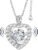 HMJ Diamond Floating Necklace for Women,1Carat Moissanite Dancing Heart Pendant,Lab Diamond Heart Jewelry Love You Necklace Gift for Mother’s Day Wife Mom