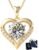 Moissanite Necklace for Women – 14k Gold Heart Necklaces – Moissanite Pendant 2 – 3 Carat – Christmas Gifts for Women – Jewelry Gift for Anniversary, Girlfriend Birthday – Jewelry for Wife from Husband