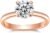 IMOLOVE Solitaire Moissanite Engagement Ring, 1CT D Color VVS1 Clarity, 925 Sterling Silver with 18K White Gold Plated, Ideal Gift for Women